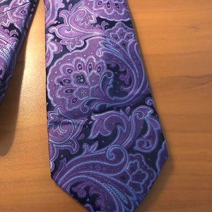 Michael Kors Purple Paisley Dress Tie NWT
